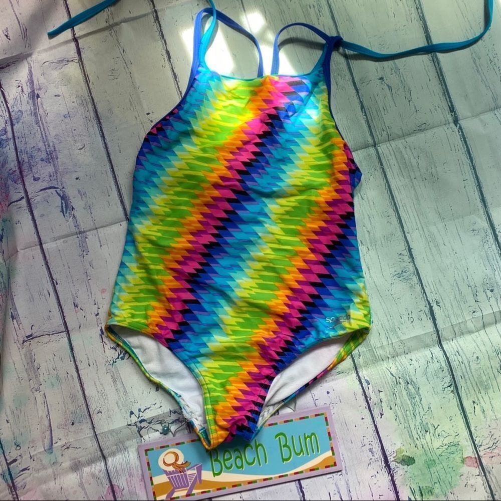 SPEEDO Girl's Fast Back One Piece Multi Color